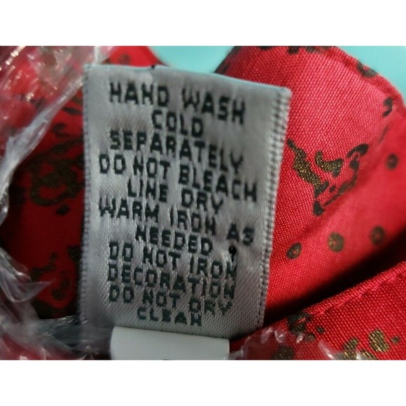 chicos artsy red gold beads open front silk ls jacket top 2 Lg - Picture 9 of 9